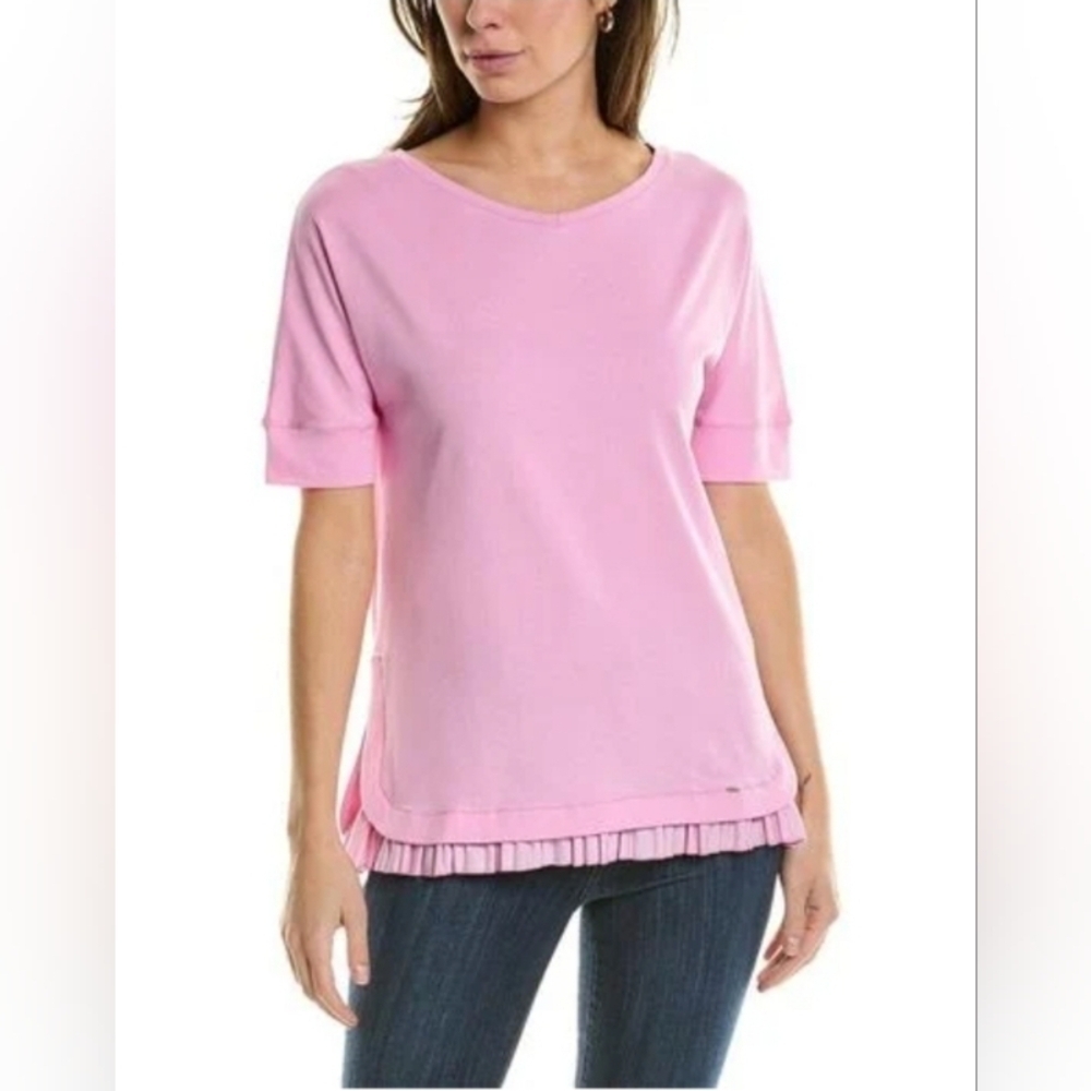 Marc cain ruffled trim hem t shirt